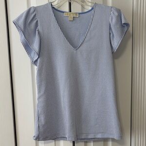 Michael Kors Blue Striped Blouse